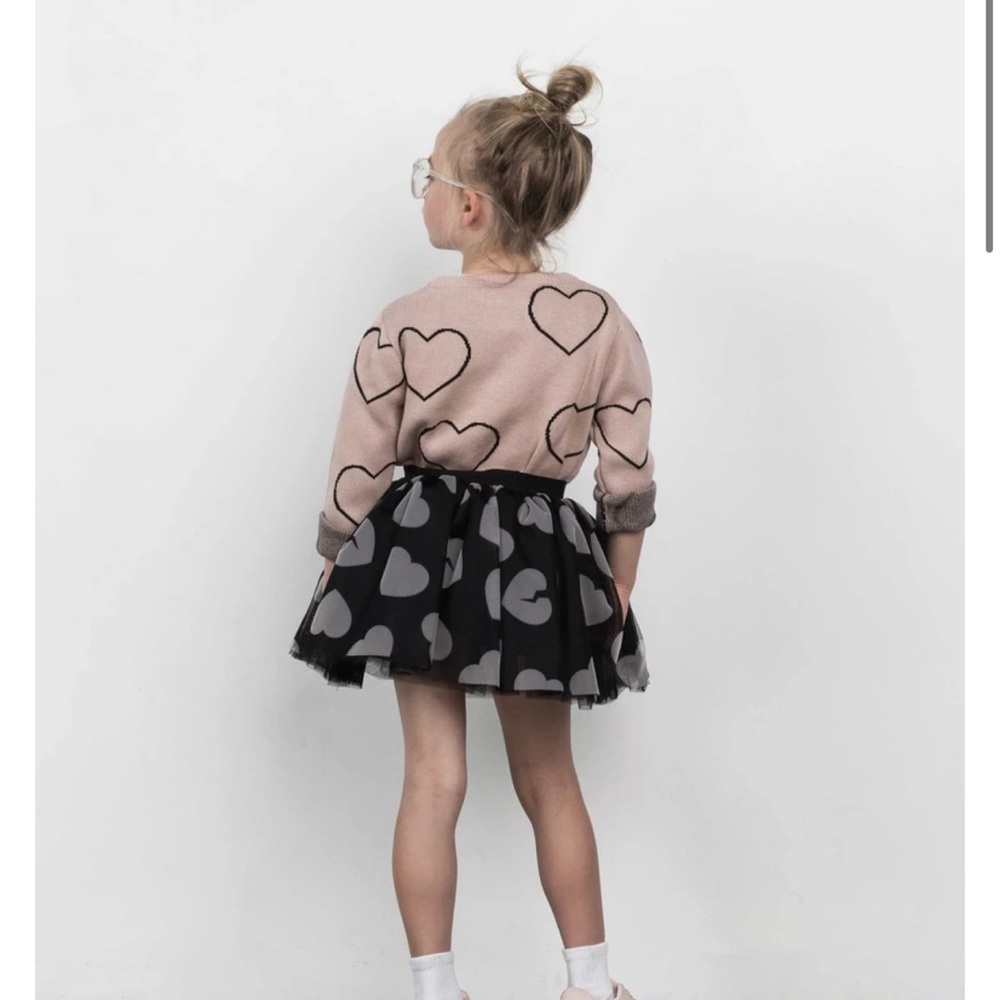 Huxbaby Heart black Tulle Skirt